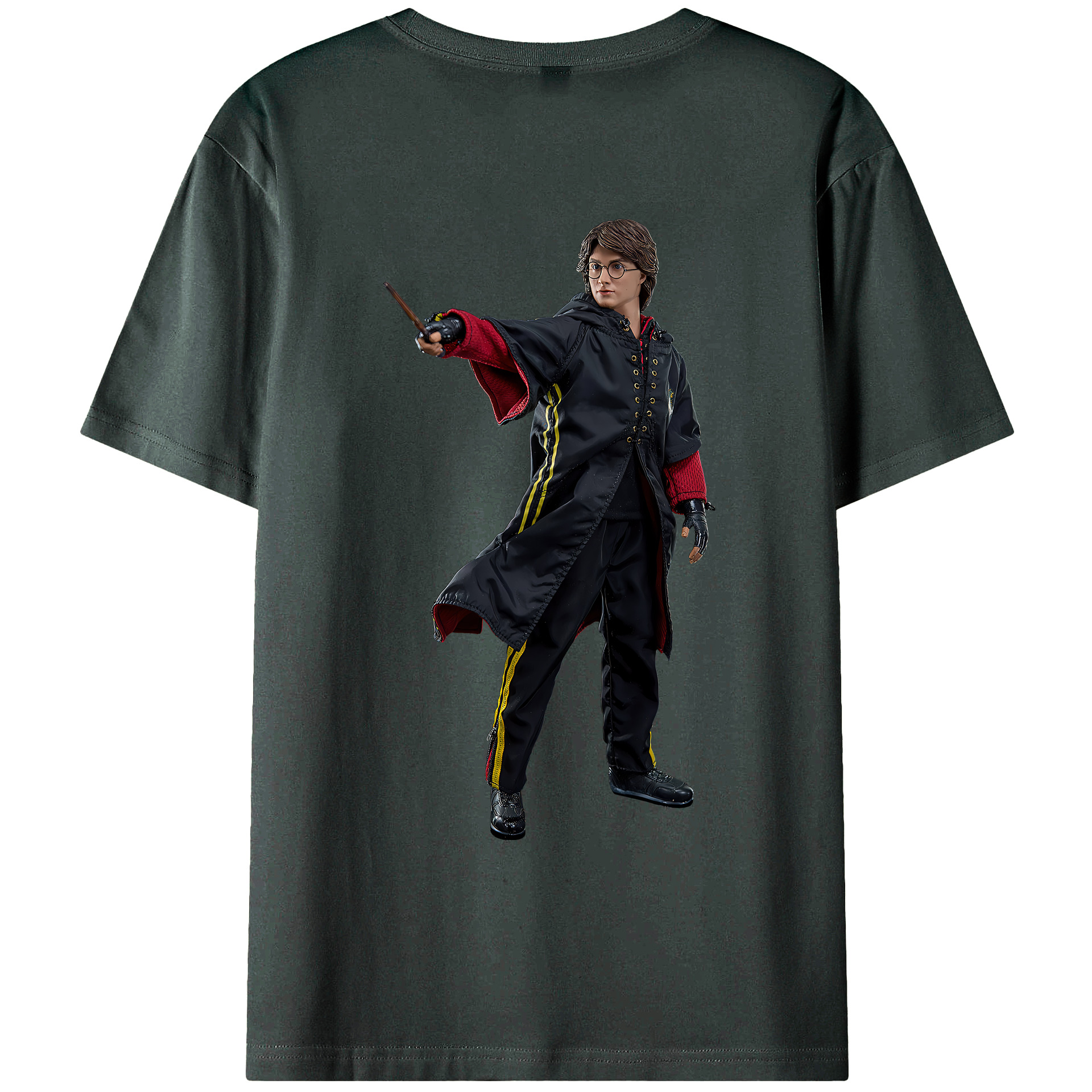 （画像用） Harry Potter ハリー・ポッターシリーズ 綿100％ メンズ半袖Tシャツ（バックプリント） 通気性